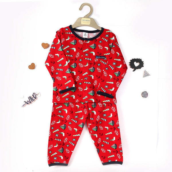 Beach Allover Print Bum Night Suit