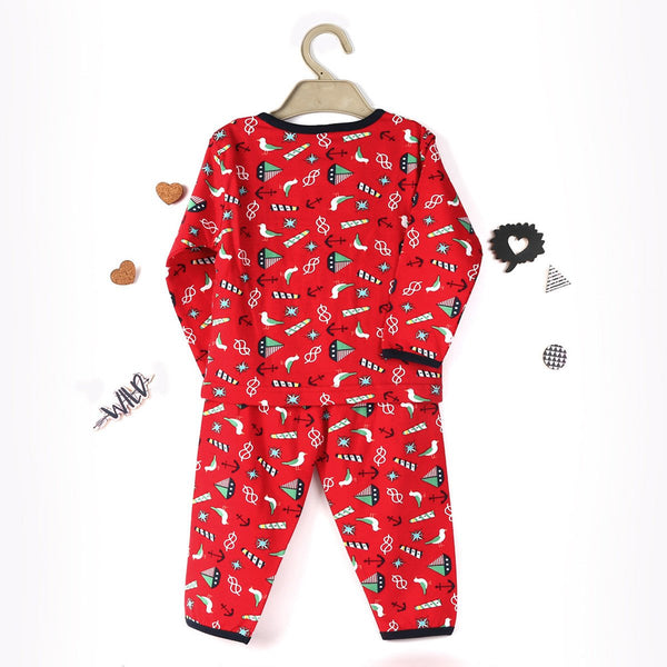 Beach Allover Print Bum Night Suit