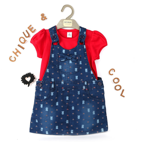 Bunny Denim Frock with Top