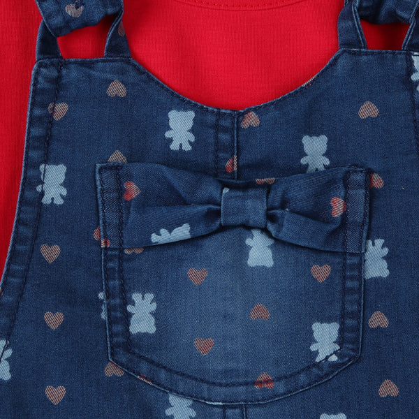 Bunny Denim Frock with Top