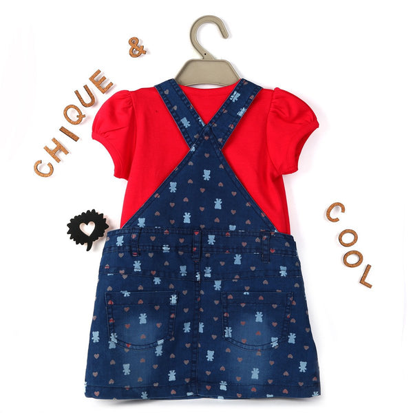 Bunny Denim Frock with Top