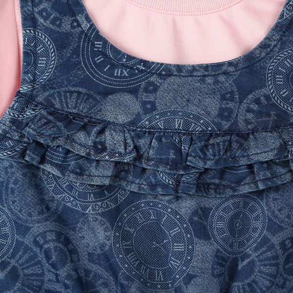 Tick Tock Denim Jumpsuit with Top