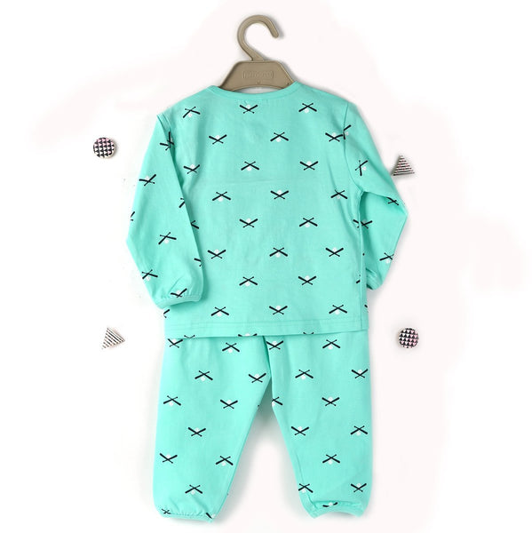 Baseball Allover Print, Night Suit
