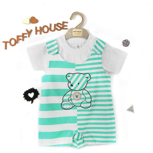 Beary Cute, Boy's Shoulder Open Romper