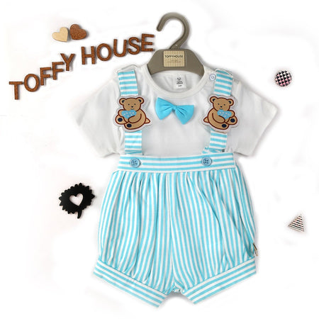 Feathery Cute Dungaree Set